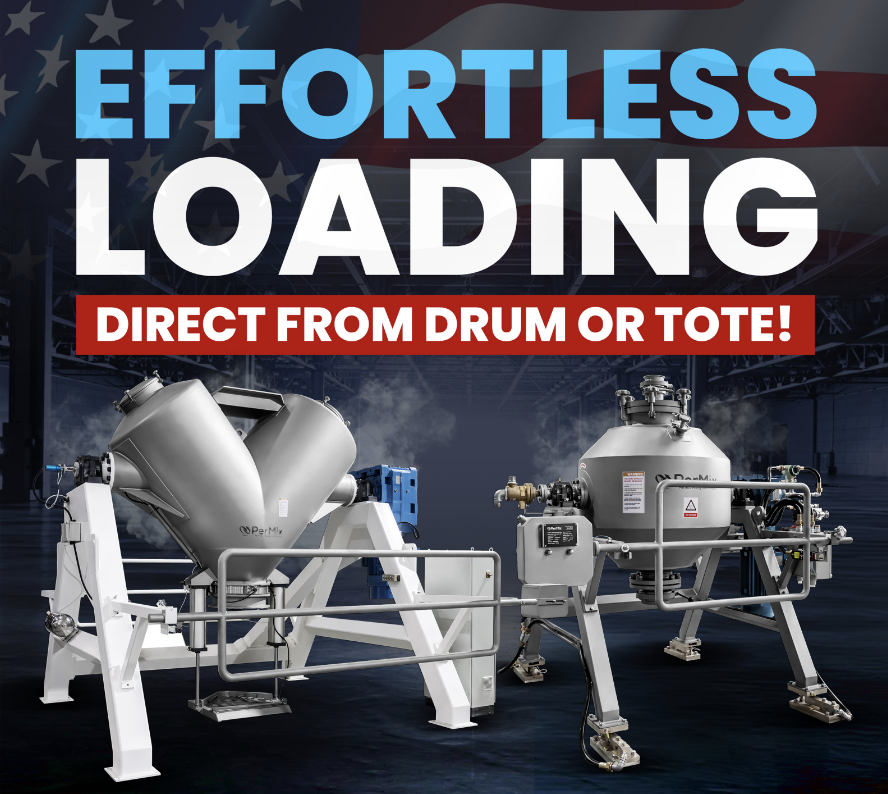 PerMix's Double Cone & V-Blender Mixers Featuring Direct Loading & Unloading