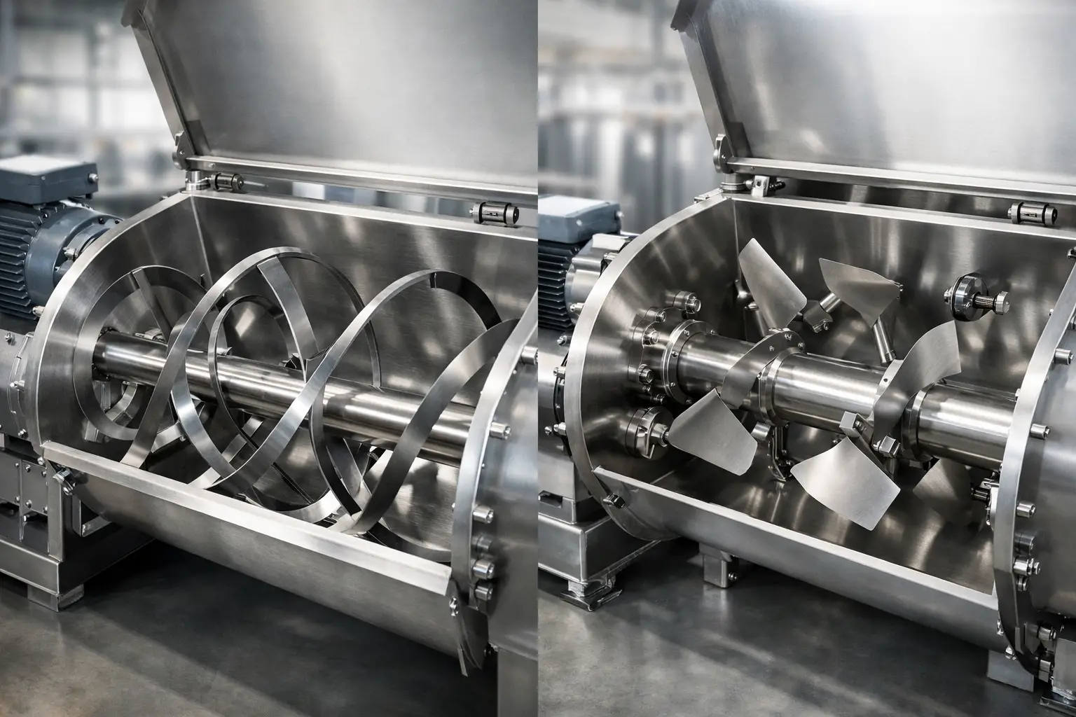 Ribbon Blender vs Plow Mixer